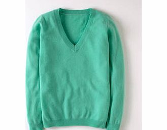 Boden Cashmere V-neck Jumper, Teal,Pop