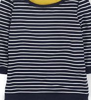 Boden Casual Dip Back Sweater, Blue and White 34649566