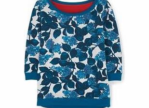 Boden Casual Dip Back Sweater, Moth Tulip,Blue Vintage