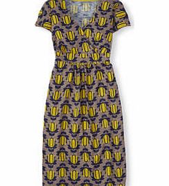 Boden Casual Jersey Dress, Driftwood Tulip Pop,Juniper