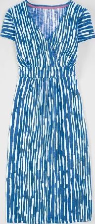 Boden, 1669[^]34818732 Casual Jersey Work Dress Porcelain Blue Stripe