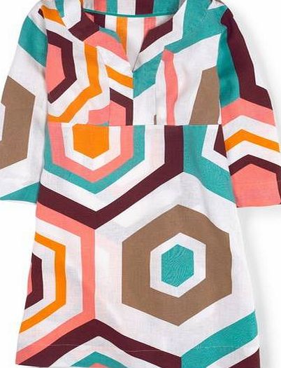 Boden Casual Linen Tunic, Brown 34674101