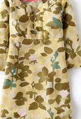 Boden Casual Linen Tunic, Green Rosebud 34009050