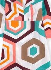 Boden Casual Linen Tunic, Multi Hexagon 34674234