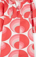 Boden Casual Linen Tunic, Red Retro Spot 34791590