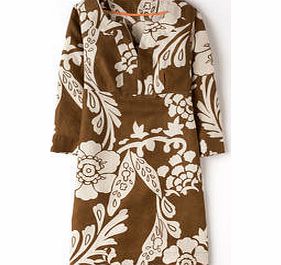 Boden Casual Linen Tunic, Saddle Brown Stencil