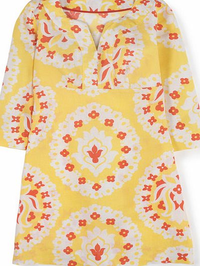 Boden Casual Linen Tunic, Yellow 34674515