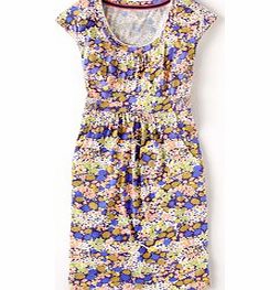 Boden Casual Weekend Dress, Blues Garden Flowers,Reds