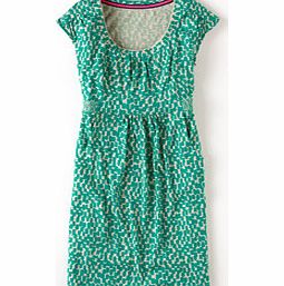 Boden Casual Weekend Dress, Dark Turquoise Stamp Geo
