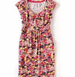 Boden Casual Weekend Dress, Reds Garden Flowers,Blues