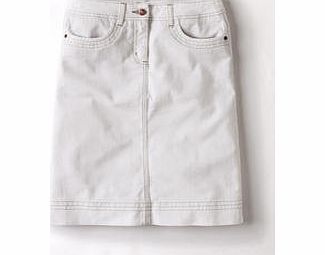 Boden Chic Denim Skirt, White,Denim,Washed Indigo Spot