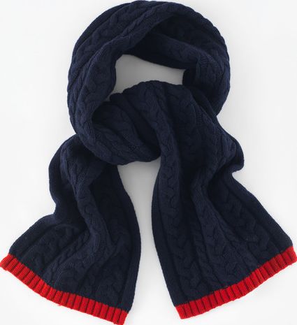 Boden, 1669[^]34996397 Chunky Cable Scarf Blue Boden, Blue 34996397