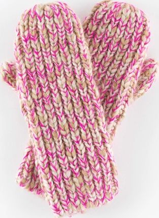 Boden Chunky Knit Mittens Agate/Pop Pink Boden,