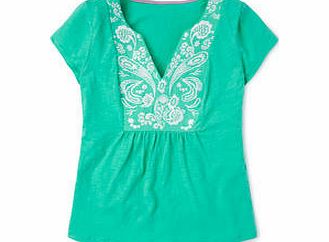 Boden Colette Top, Grasshopper,Ivory/Navy,White,Soft