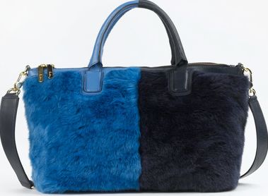 Boden, 1669[^]35216951 Colourblock Bag Victoria Blue/Navy Fake Fur