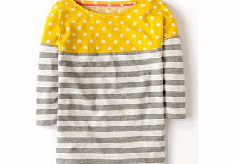 Boden Colourblock Breton, Grey Marl/Daffodil,Tropical