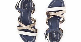 Boden Colourblock Sandal, Ivory/Pewter