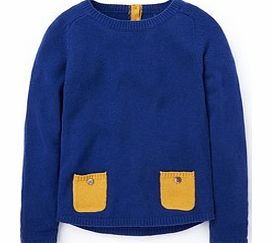 Boden Contrast Pocket Jumper, Blue,Brown,Grey 34272807
