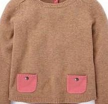 Boden Contrast Pocket Jumper, Brown 34251363