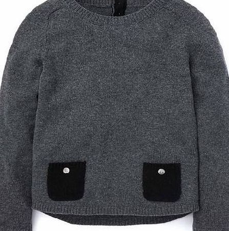 Boden Contrast Pocket Jumper, Grey 34251264