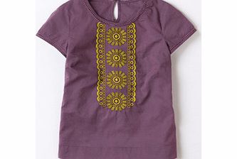 Boden Corinne Top, Compote,Blue Chambray,Milk Bottle