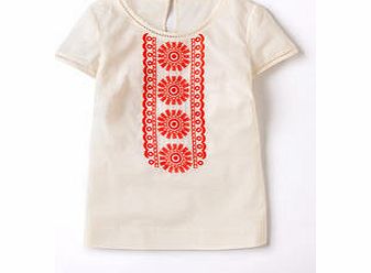 Boden Corinne Top, Milk Bottle,Blue Chambray,Compote