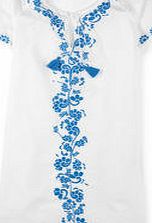 Boden Corsica Kaftan, White with Blue 34673756