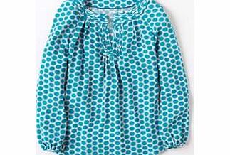 Boden Cotton Brondesbury Top, Blue Dandelion,Tobacco