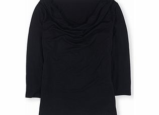 Boden Cowl Neck Top, Ivy Trellis,Black,Mineral,Navy