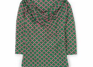 Boden Cowl Neck Top, Ivy Trellis,Navy