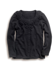 Boden Crochet Flower Cardigan