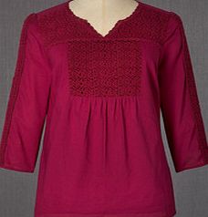 Boden Crochet Flower Top, Mulberry 33714528