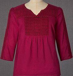Boden Crochet Flower Top, Mulberry 33714577