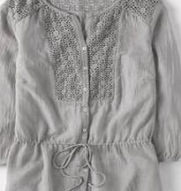 Boden Crochet Lace Blouse, Light Grey 34161570