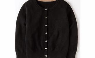 Boden Cropped Cashmere Cardigan, Black,Light