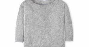 Boden Cropped Jumper, Grey,Soft Pink,Blue 34868372