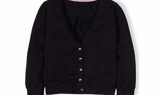Boden Cropped V-neck Cardigan, Black,Lemon Curd,Bright