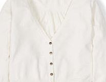 Boden Cropped V-neck Cardigan, White 34709550