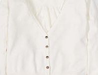 Boden Cropped V-neck Cardigan, White 34709600