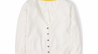 Boden Cropped V-neck Cardigan, White,Tutti
