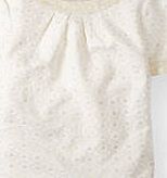 Boden Daisy Jacquard Top, Ivory/Metallic Jacquard