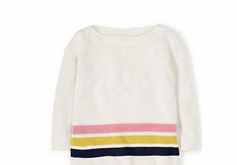 Boden Darcy Fun Stripe Jumper, Dusky Rose/Red