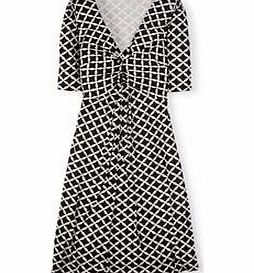 Boden Dorothy Dress, Ivy/Peony Trellis,Black/Pearl