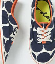 Boden Dotty Canvas Plimsolls, Blue 33896994