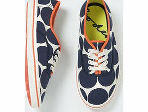 Boden Dotty Canvas Plimsolls, Blue,Citron Spot 33897059