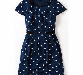 Boden Easy Day Dress, Blue,Moth Lace Floral,Vintage