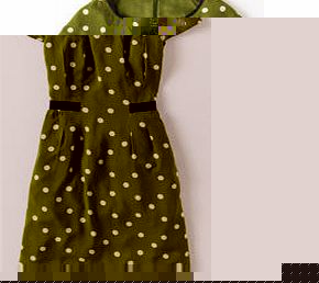 Boden Easy Day Dress, Vintage Green Spot,Compote