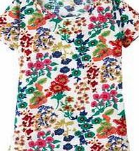 Boden Easy Printed Tee, Multi Flowerbed Print 34882977