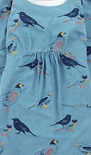 Boden Easy Scoop Tunic, Placid Blue Garden Birds