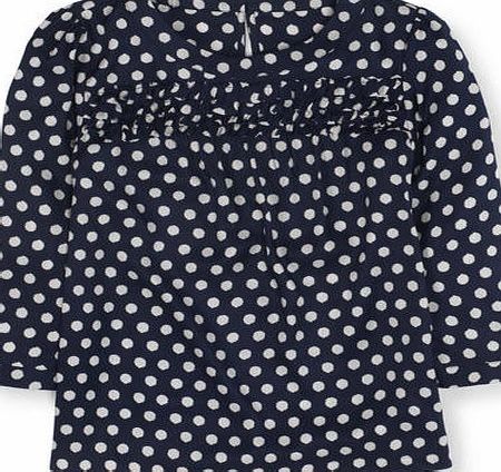 Boden Edith Top Navy/Ivory Flower Stamp Boden,